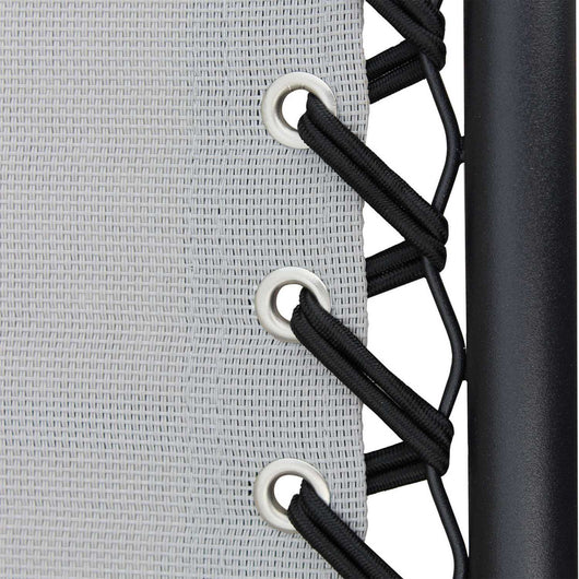 Poltrona pieghevole in acciaio Nero e tessuto Grigio mod. Comfort