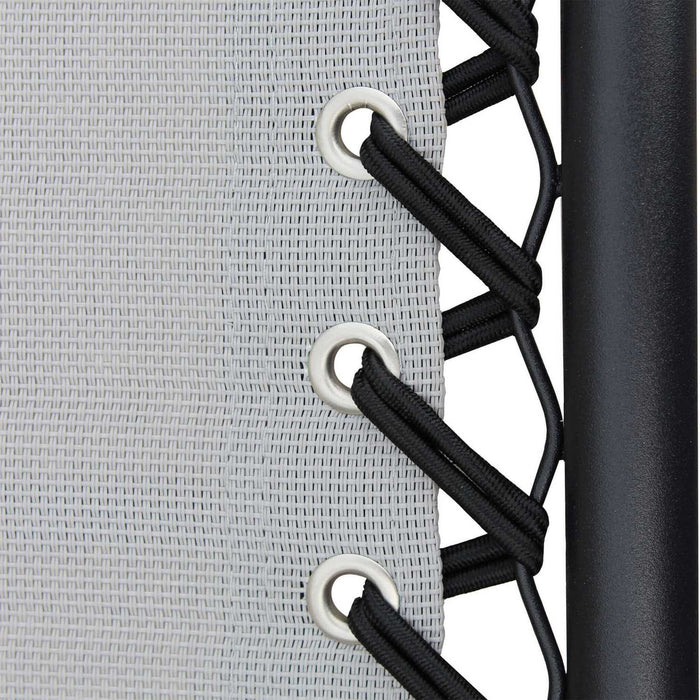 Poltrona pieghevole in acciaio Nero e tessuto Grigio mod. Comfort