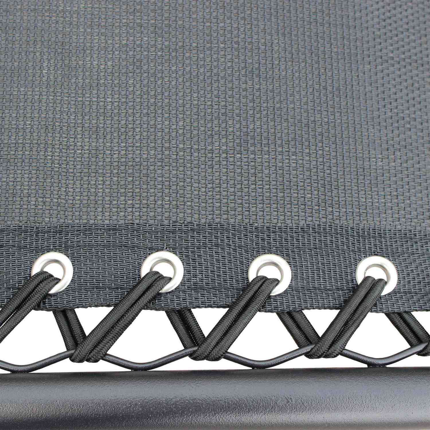 Poltrona pieghevole in acciaio Nero e tessuto Nero mod. Comfort