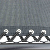 Poltrona pieghevole in acciaio Nero e tessuto Nero mod. Comfort