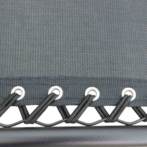 Poltrona pieghevole in acciaio Nero e tessuto Nero mod. Comfort