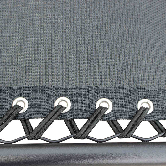 Poltrona pieghevole in acciaio Nero e tessuto Nero mod. Comfort