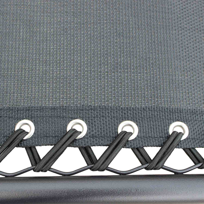 Poltrona pieghevole in acciaio Nero e tessuto Nero mod. Comfort