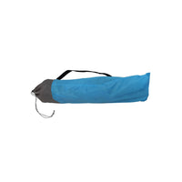 Spiaggina pieghevole tessuto azzurro e grigio in acciaio mod. Eraclea