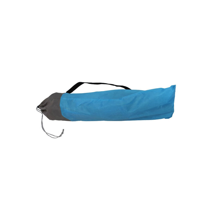 Spiaggina pieghevole tessuto azzurro e grigio in acciaio mod. Eraclea