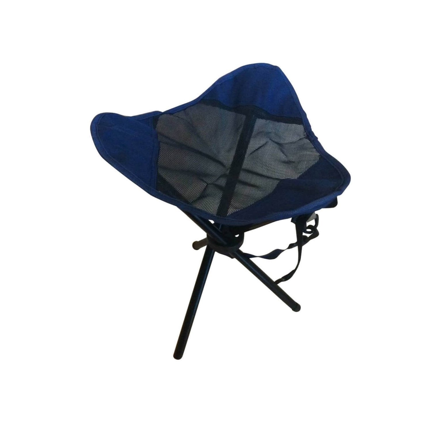 Sgabello blu in metallo e tessuto mod. Fischer