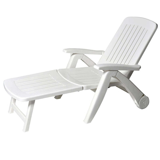 Lettino prendisole con ruote in resina mod. Cancun