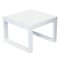 Tavolino in alluminio da giardino 45x45cm Bianco mod. Cuba