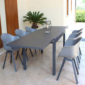 Poltrona in alluminio da esterno/interno colore Antracite mod. Maui