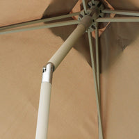 Ombrellone da giardino 2x2 in alluminio con telo in poliestere Tortora palo Tortora antivento mod. Nice