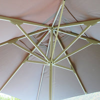 Ombrellone da giardino 3x3 con telo in poliestere Taupe palo Tortora antivento mod. Brian