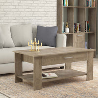 Tavolino da salotto di forma Rettangolare con cassetto e ripiano inferiore di colore  mod. Myrto