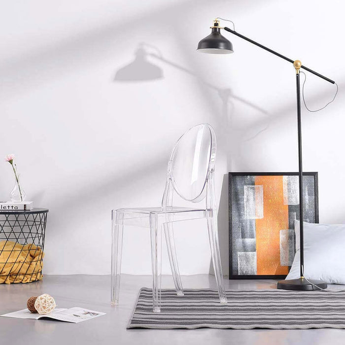 Sedia moderna Trasparente in Policarbonato Mod. Louvre