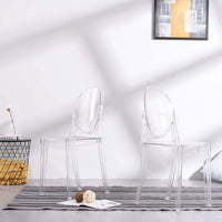 Sedia moderna Trasparente in Policarbonato Mod. Louvre