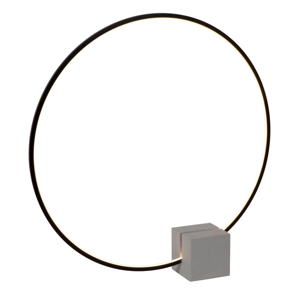 Lampada da tavolo LED ad anello CIRKELIS nera Lucide
