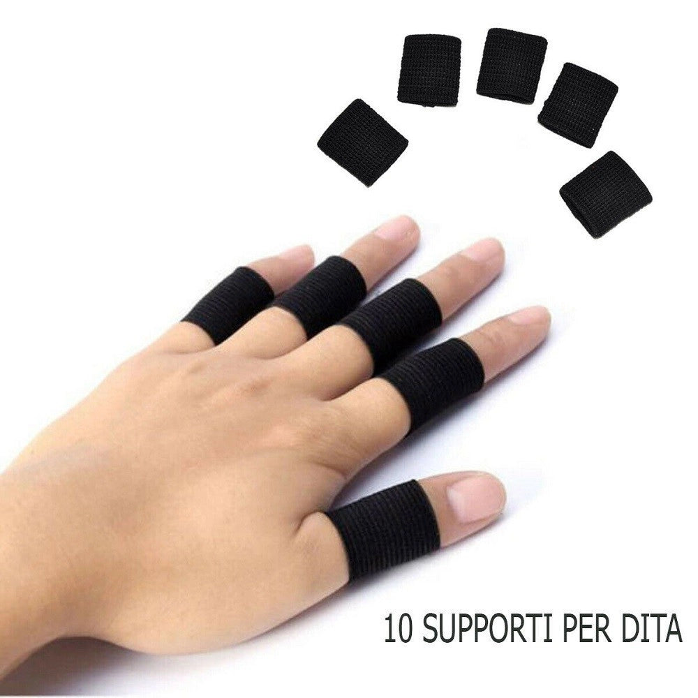 Trade Shop - Supporti Protezione Dita Dito Elastici Per Pallavolo Pallacanestro Basket Tutore -