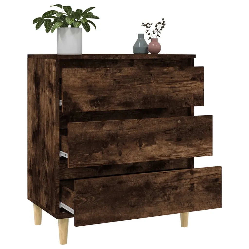 Credenza | Madia | Buffet da pranzo | Armadio da pranzo Rovere Fumo 60x35x70 cm in Legno Multistrato