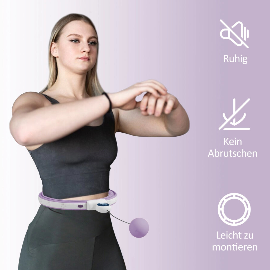Cerchio Hula Hoop con Peso e Contatore ¨C Zephmum ¨C Viola 76-113cm