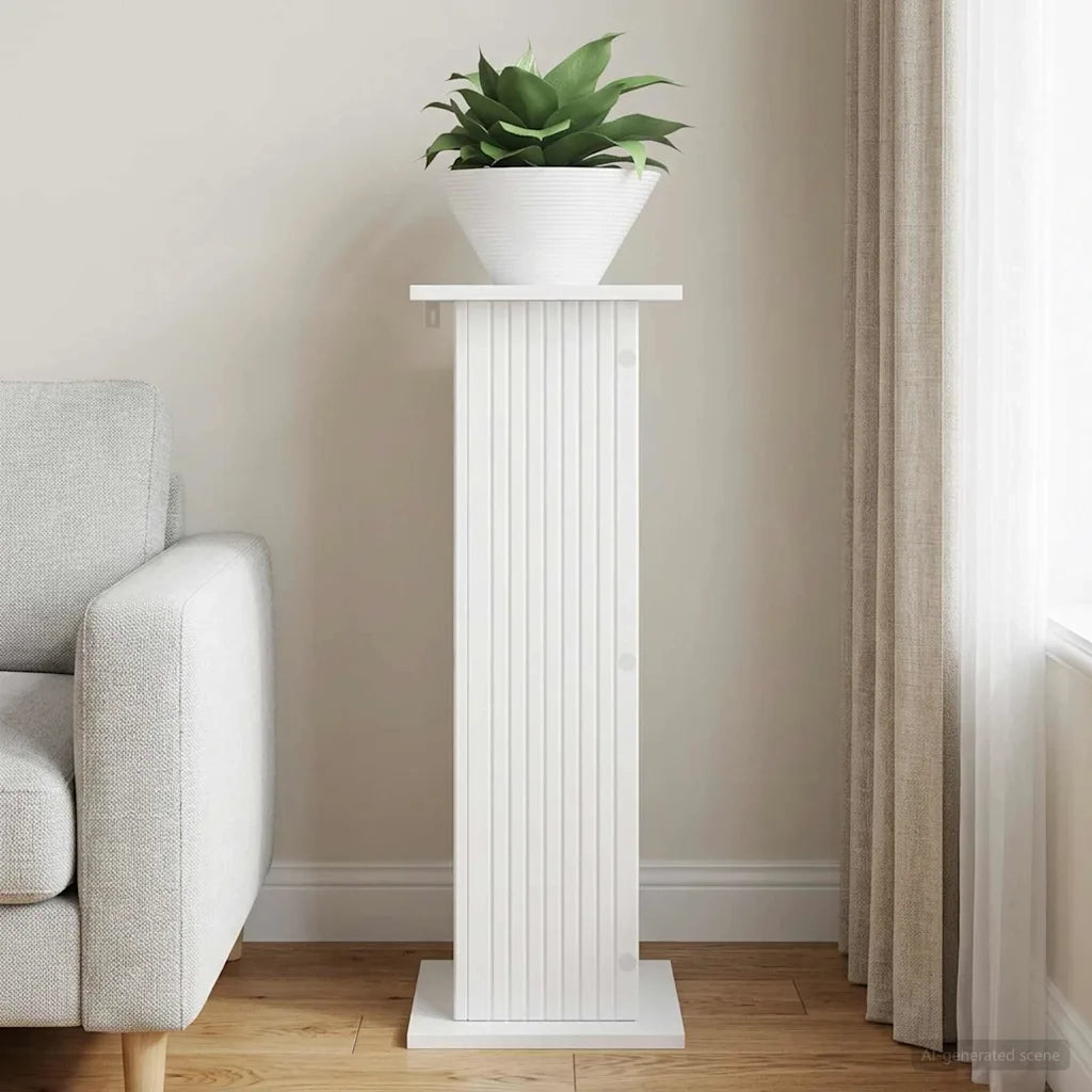 Supporto per piante Bianco Lucido 30,5 x 30 x 80,5 cm 899770