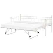 Letto estraibile singolo per bambini in metallo beige stile tradizionale, 90 x 200 cm
