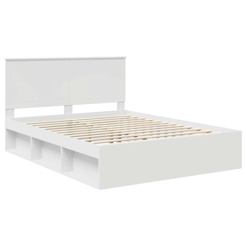 Struttura del letto Bianco 150 x 200 cm Pino massello 3410992