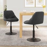 Sedie da Pranzo Girevoli 2 pz Nere in Vellutocod mxl 71393