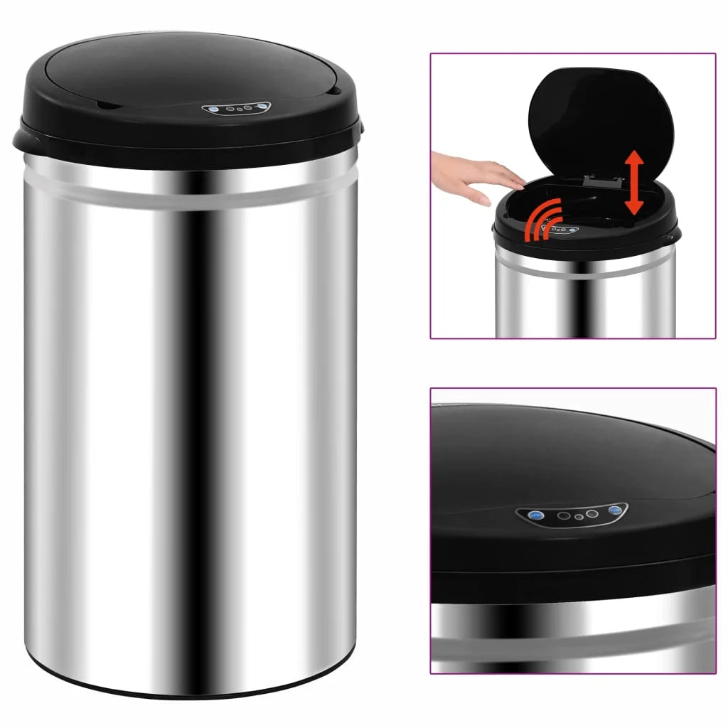 Contenitore automatico con sensore in acciaio inox da 40 litri 02_0006078