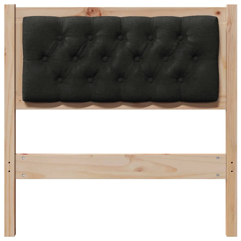 Testiera Altro Marrone e nero 80 cm Legno di pino massello