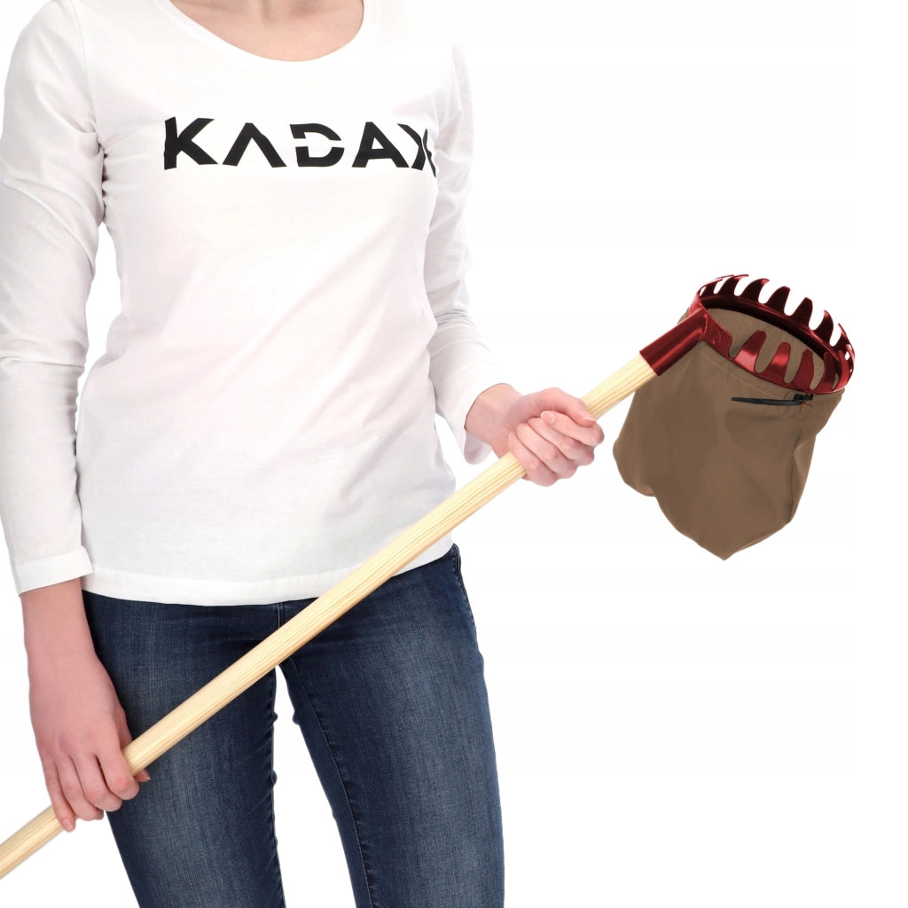 Raccoglitore di mele KADAX con apri-sacchetti e maniglia.