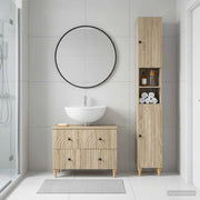 Set di Armadi da Bagno da 2 Pezzi ALKMAAR Rovere Sonoma 3417506