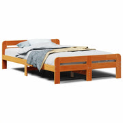 Letto matrimoniale | Letto per adulti | Letto senza Materasso Marrone Cera 135x190 cm in Legno di Pino