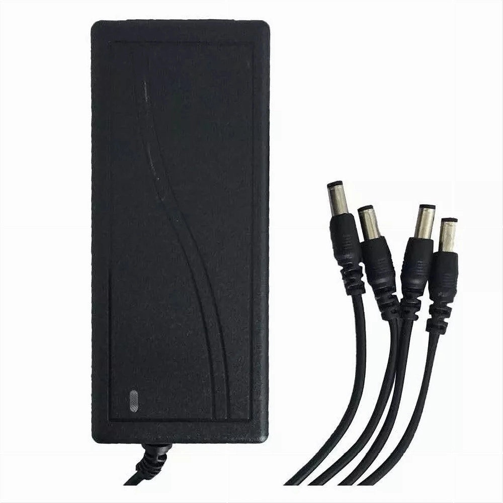 Trade Shop - Alimentatore Stabilizzato Trasformatore 12v 10 A 4 Uscite Telecamere Dvr Strisce -