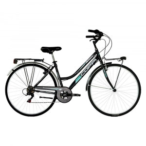BICICLETTA DONNA 'TREKKING' COPPI 28 - nera/verde - MASCIAGHI