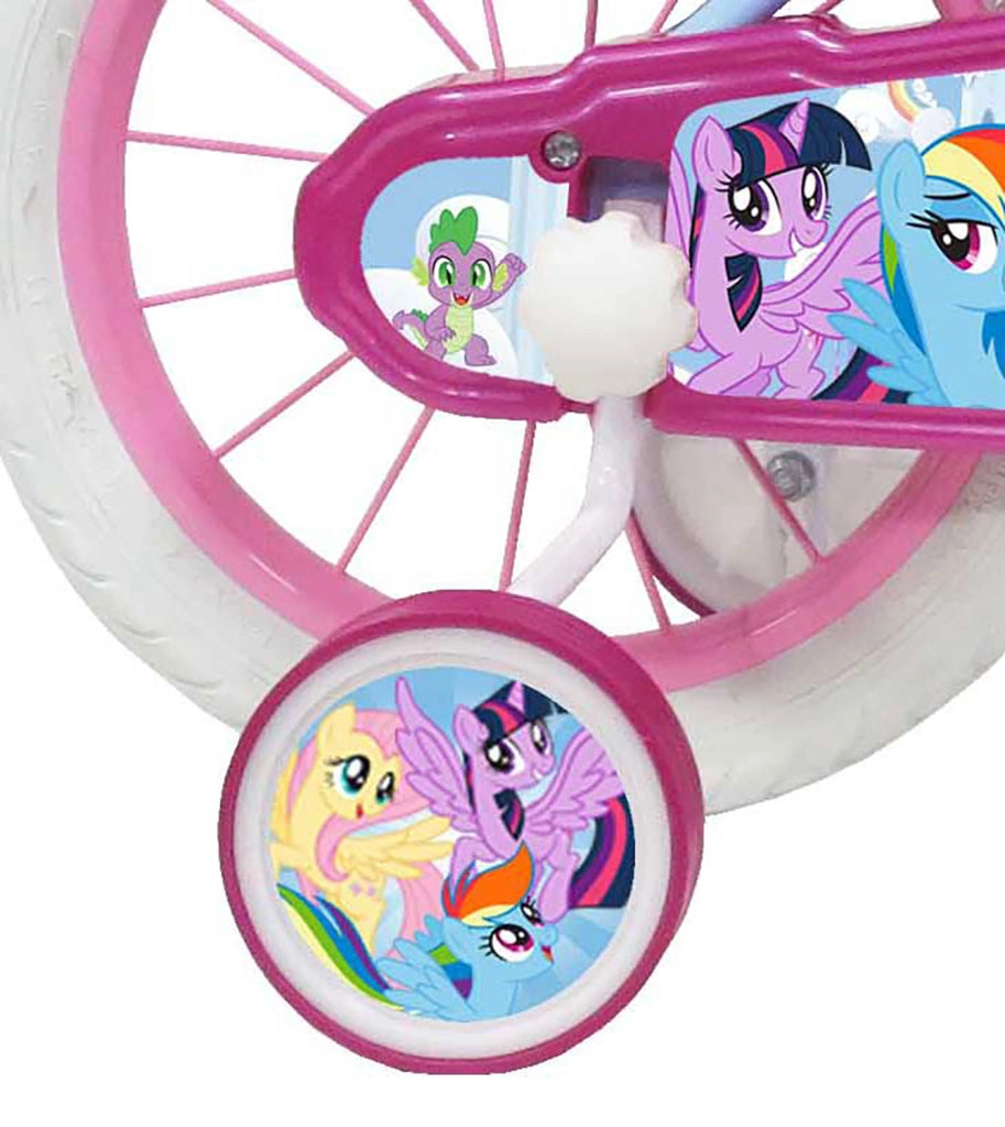Bicicletta per Bambine 14" My Little Pony Freni Caliper e Stabilizzatori in Acciaio Hi-Ten Azzurro