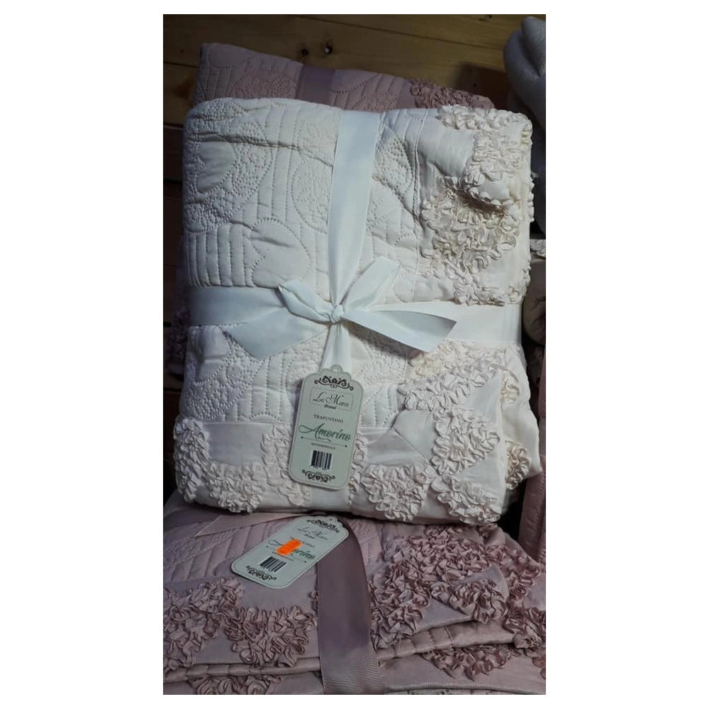 Trade Shop - Trapunta Matrimoniale Alta Qualità Con Ricamo Al Bordo Colore Fantasia Casuale -