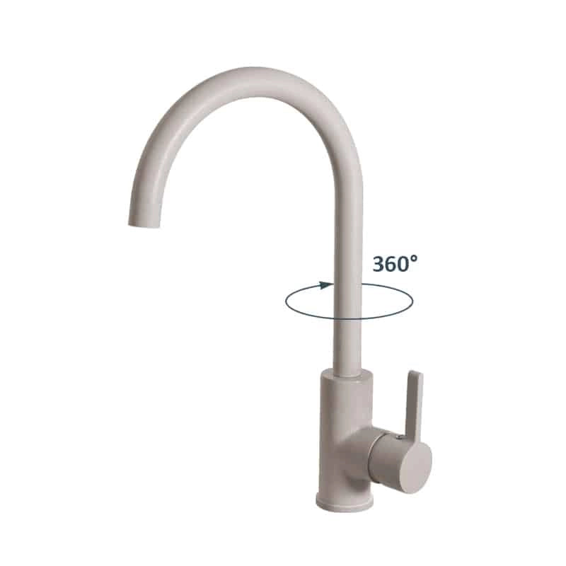 Rubinetto Miscelatore Cucina Quareco monocomando canna alta girevole Avena QMFC04AV