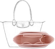 Organizzatore tas-inseribile, accessorio portafoglio, adatto per borsa Longchamp con maniglia lunga (rosa, M (maniglia lunga))