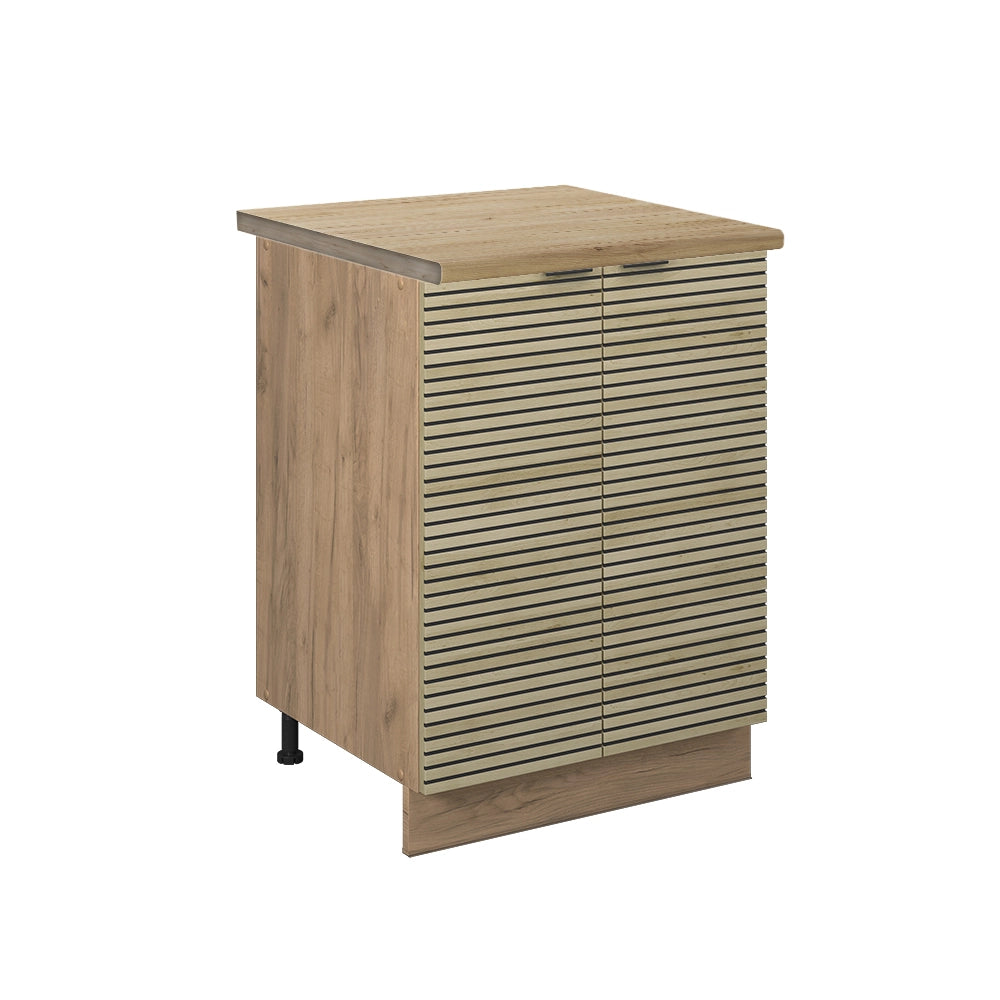 Mobiletto base cucina Fame-Line Pannello in quercia/Rovere dorato 60 cm, PL Rovere Vicco