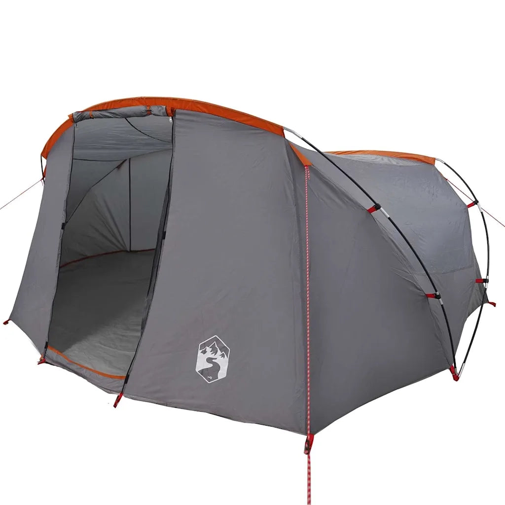 Tenda tunnel per 4 persone 4 persona Grigio e arancione 42004055