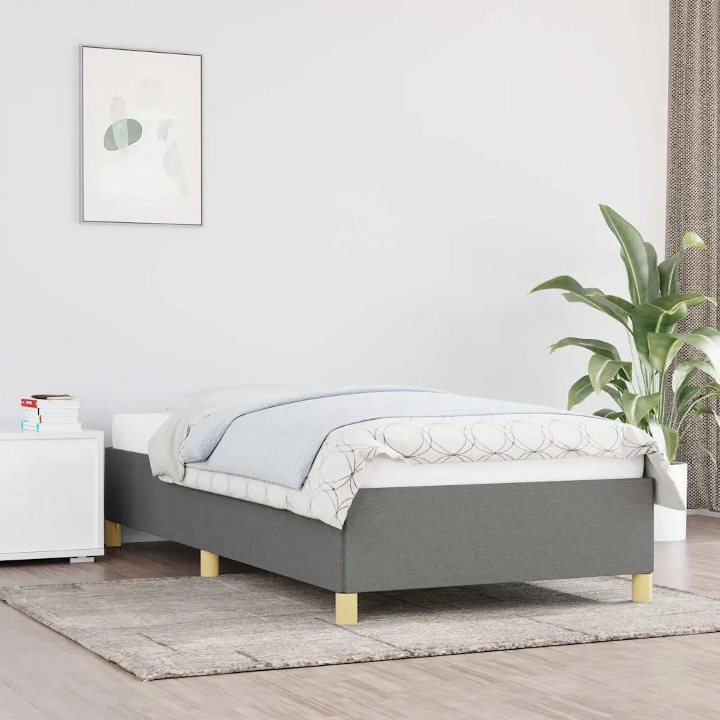 Giroletto senza Materasso-Struttura Letto Grigio Scuro 90x200 cm Tessuto 704403
