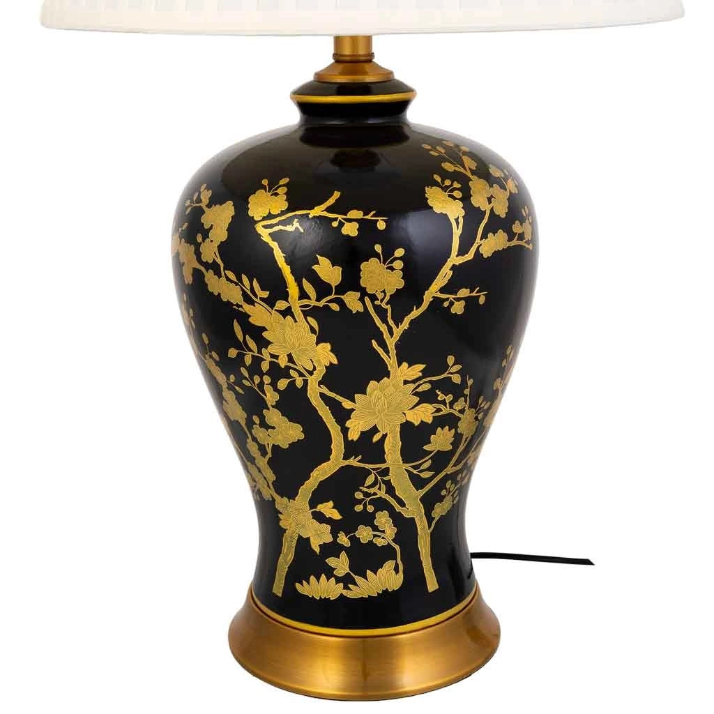 Lampada da tavolo in ceramica nero D24x37