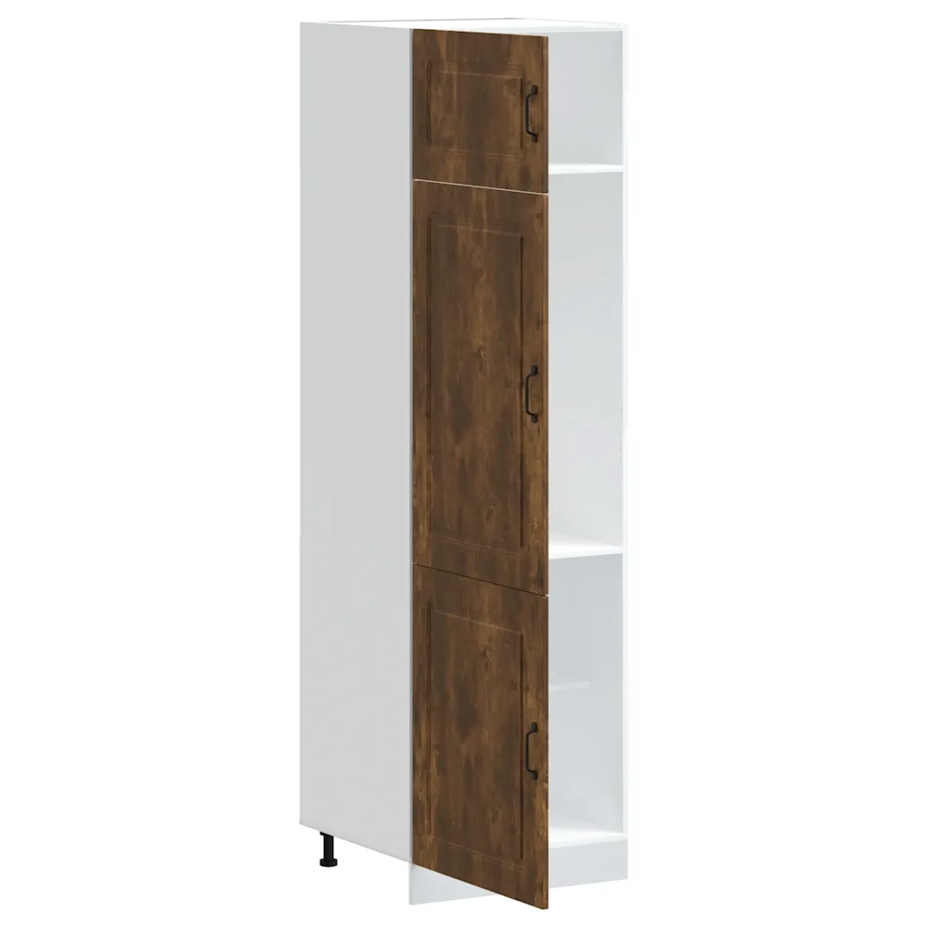 Armadio da Cucina Kalmar Rovere Fumo in Legno Multistrato 853632