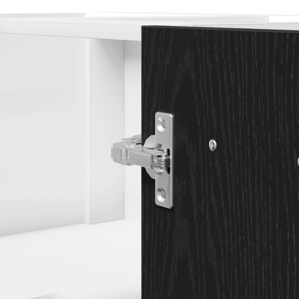 Armadio d'angolo in rovere nero  - 75.5x75.5x81.5 cm