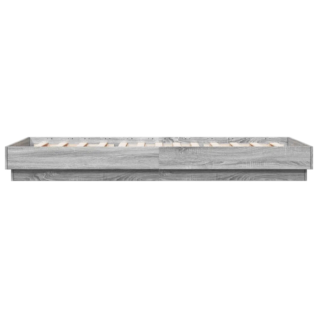 Struttura letto a pavimento Sonoma grigio 80 x 200 cm 8009071