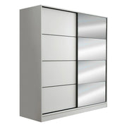 Armadio Camera da Letto Cascia, Guardaroba 2 Ante 5 Ripiani, 180x210h cm Bianco