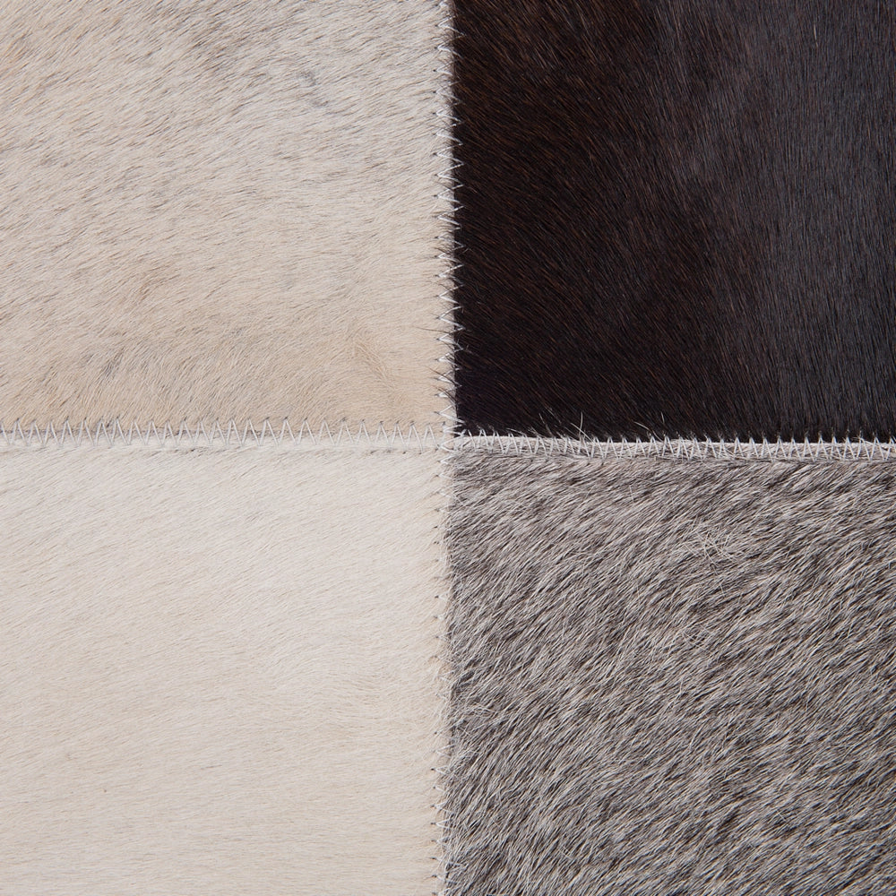 Tappeto tappetino Multicolore Pelle Bovina 160 x 230 cm Rettangolare Patchwork Fatto a Mano