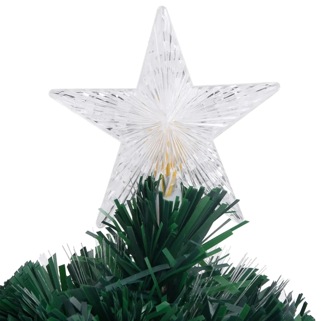 Albero di Natale | Decorazioni natalizie Preilluminato con Supporto e LED 64 cm Fibra Ottica