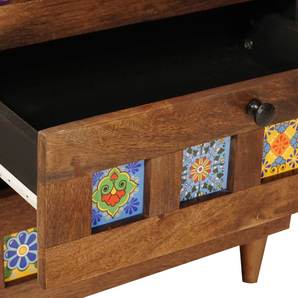 Armadio da Notte con cassetto Marrone 50 x 33 x 62 cm