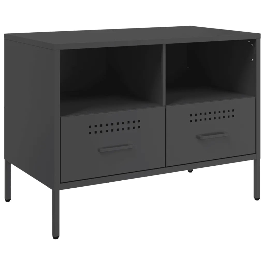 Mobile TV-Credenza per TV-Console TV Nero 68x39x50,5 cm in Acciaio 755322