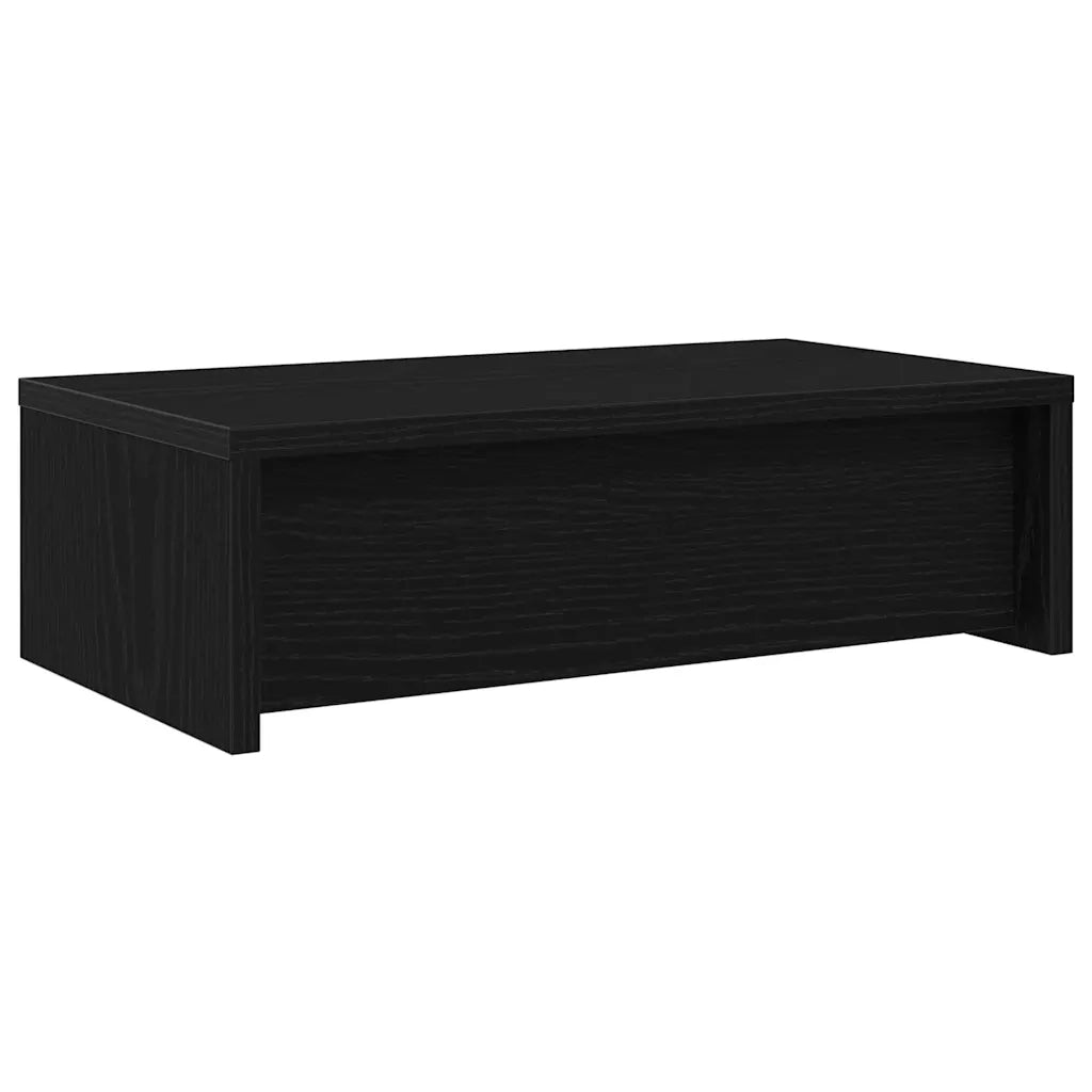 vidaXL Supporto Monitor con Cassetti Rovere Nero 50x27x15cm Truciolato
